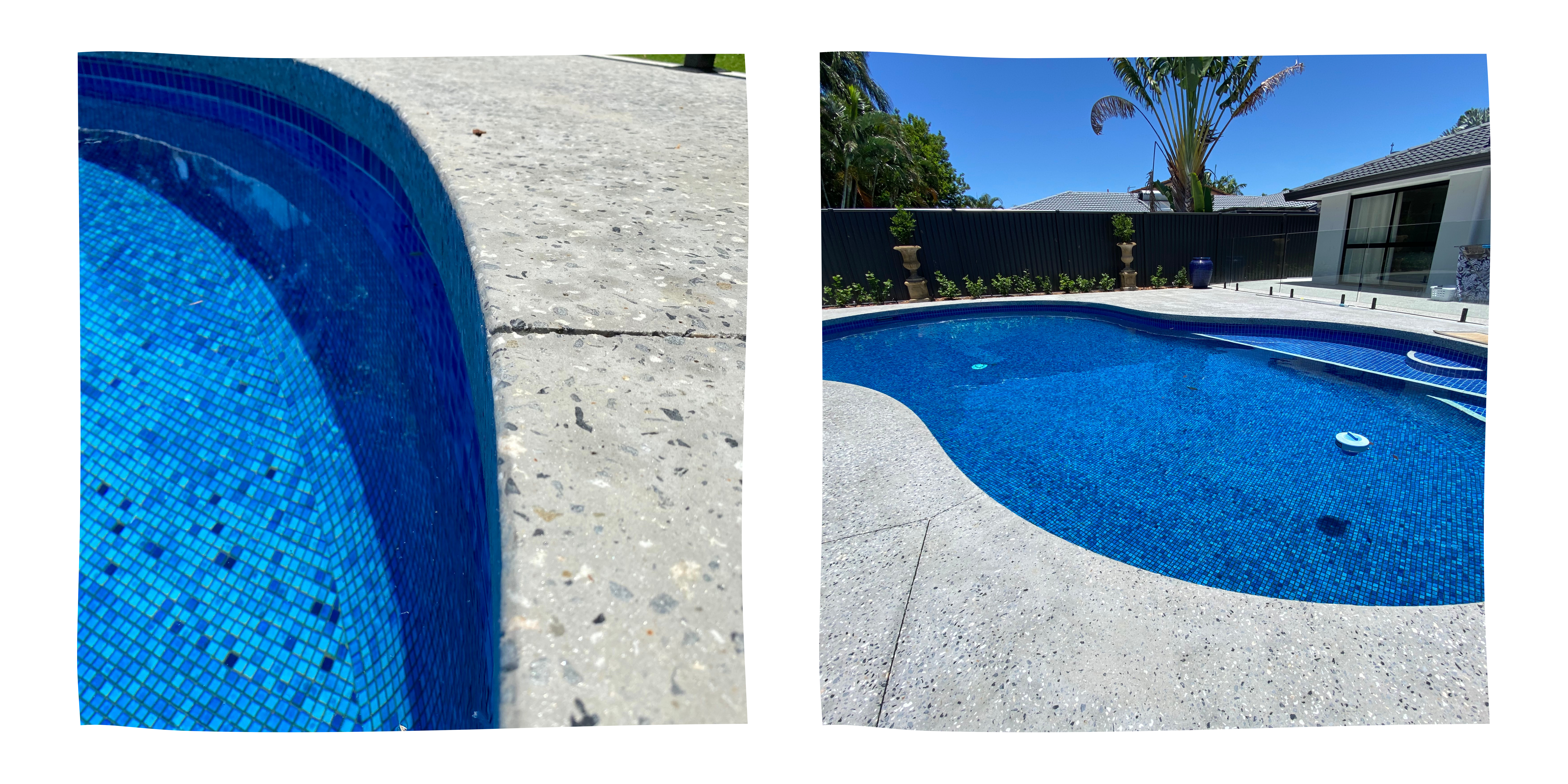 new infinity edge pool surrounding style in QLD- Modern Minimalist